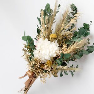 hortensia preservada blanca