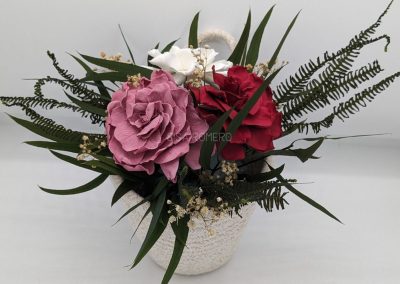 cesta con flores